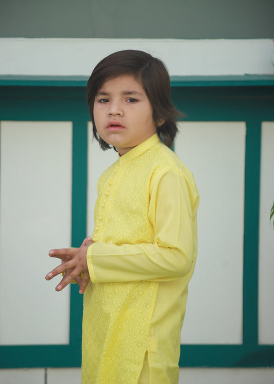 Yellow Kurta Trouser - KE 040