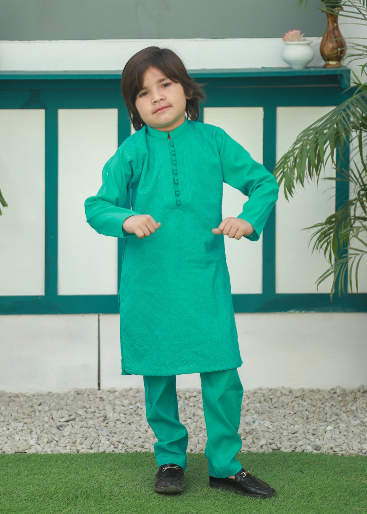 Aquamarine Blue Kurta Trouser - KE 041