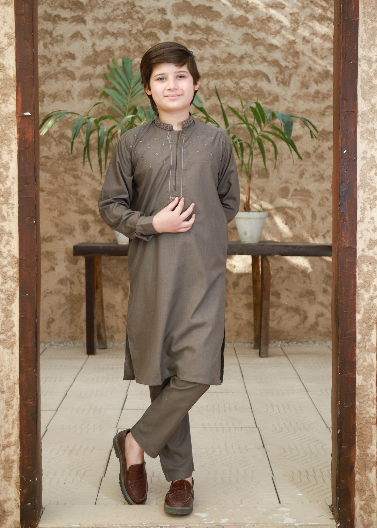 Almond Brown Kurta Trouser KT 135