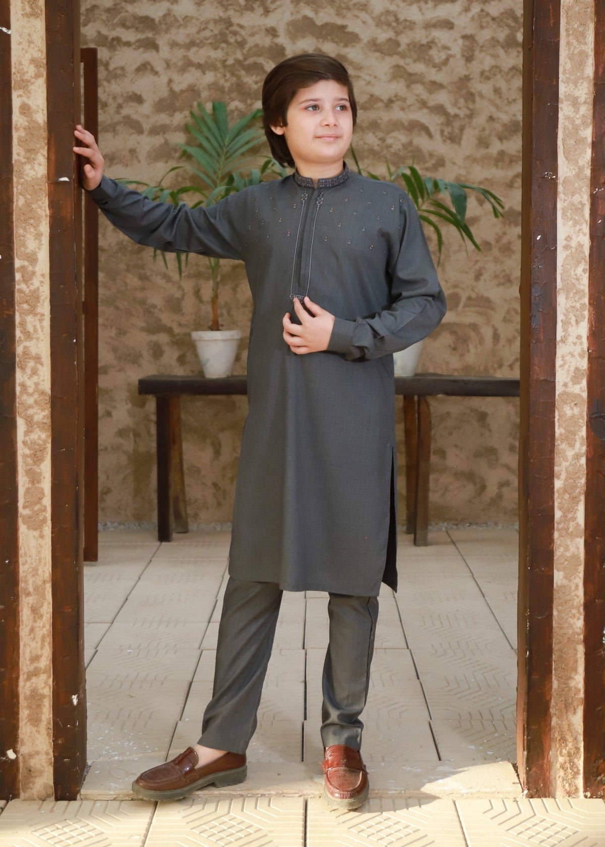 Dim Grey Kurta Trouser KT 147