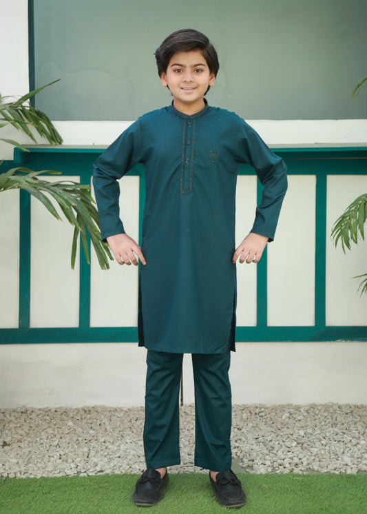 Pine Green Kurta Trouser AH 057