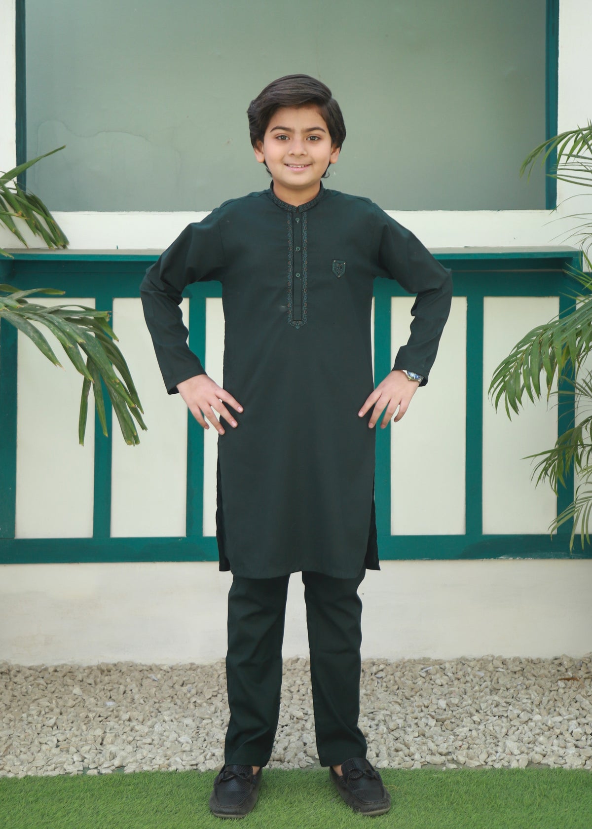 Green Kurta Trouser AH 059