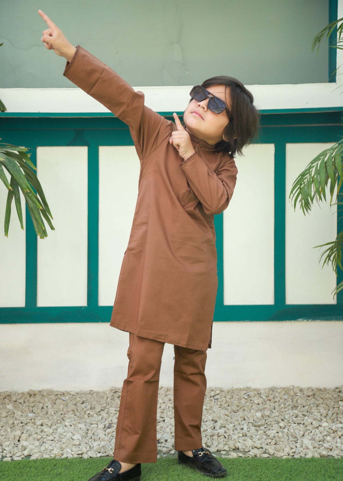 Camel Brown Kurta Trouser AH 068