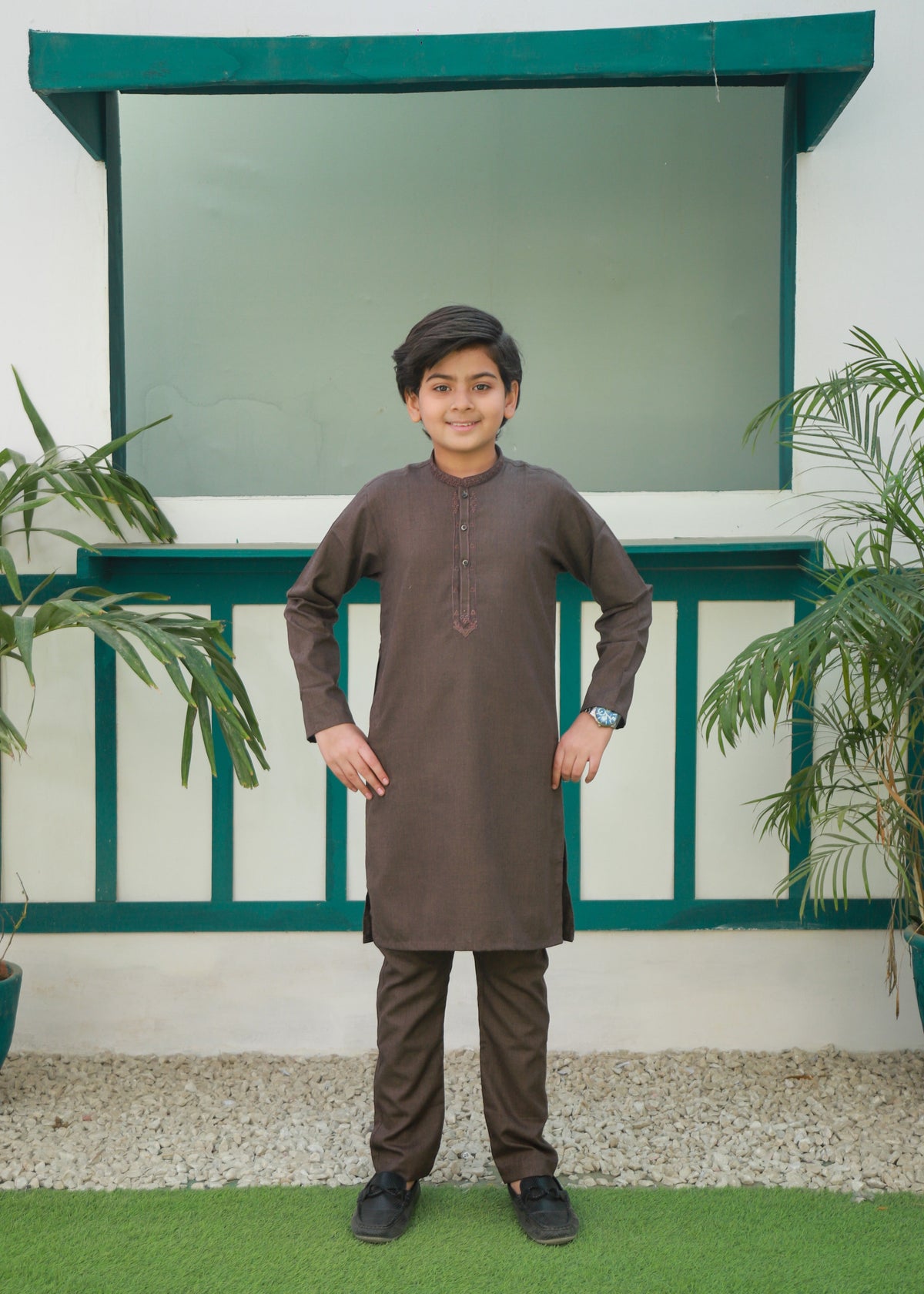 Maple Brown Kurta Trouser AH 077