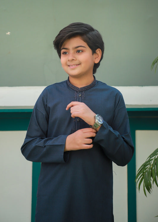 Slate Blue Kurta Trouser AH 079