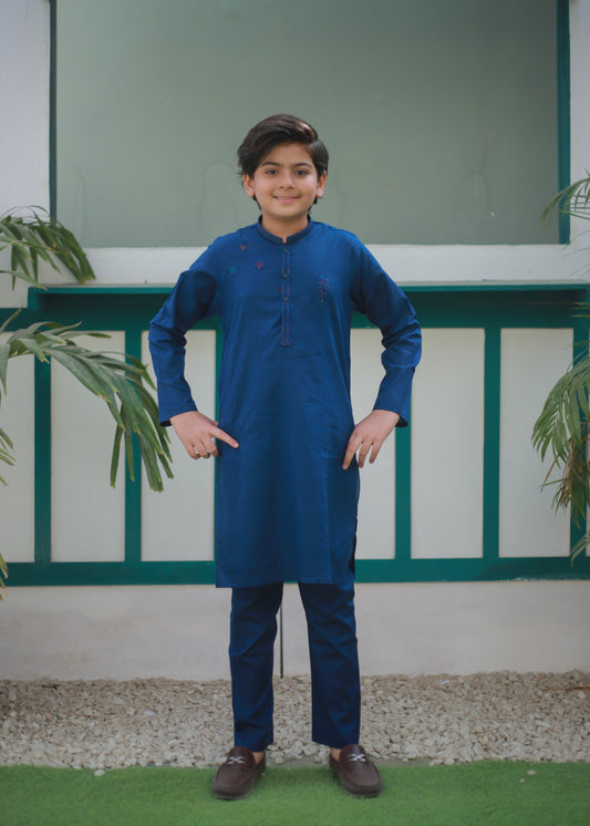 Cobalt Blue Kurta Trouser AH 101