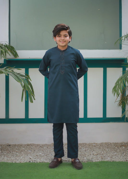 Teal Kurta Trouser AH 105