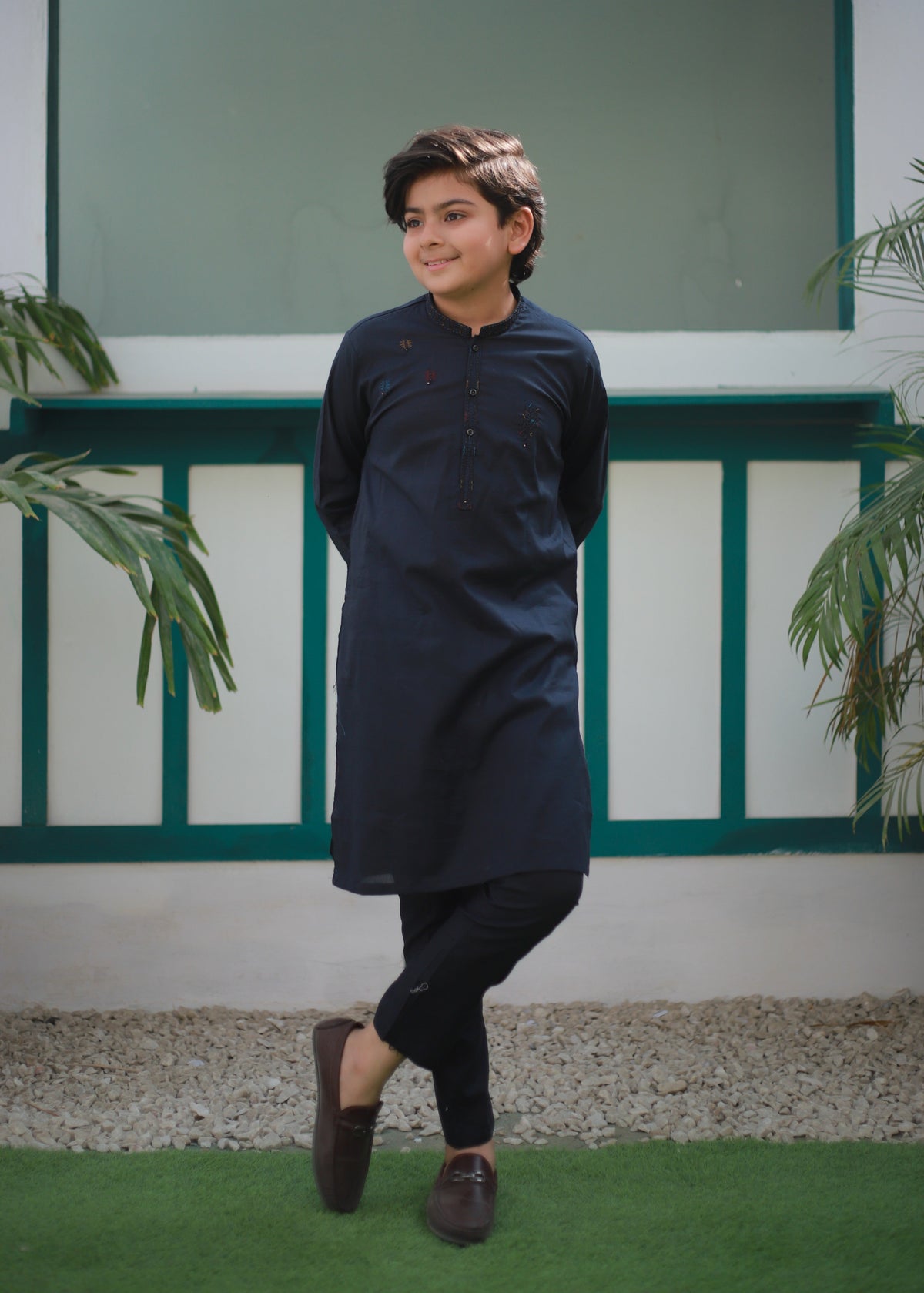 Prussian Blue Kurta Trouser AH 109