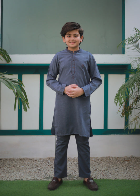 Shadow Blue Kurta Trouser AH 110