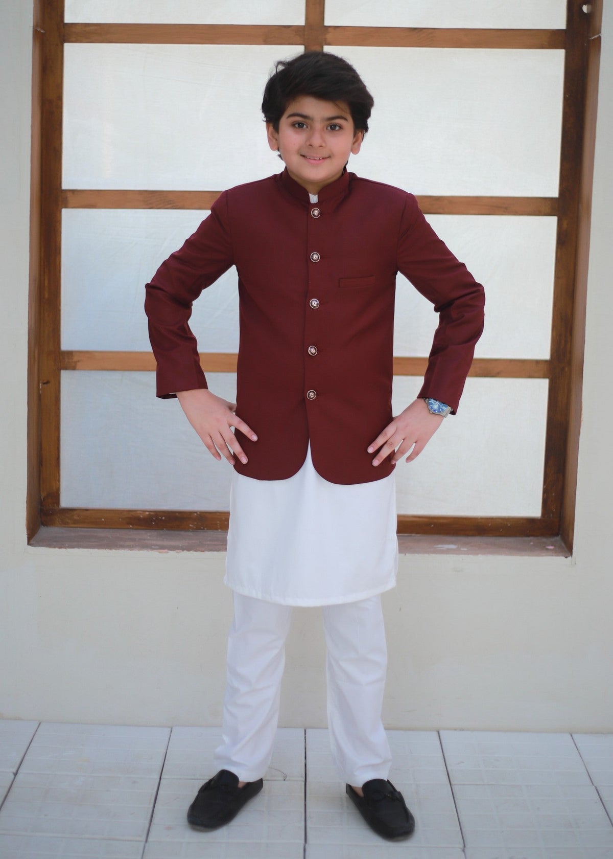 Maroon Prince Coat P42