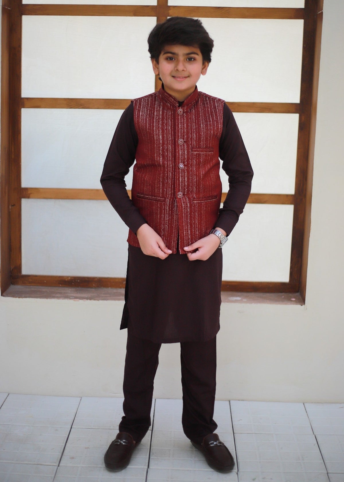 Rose Red Waistcoat Suit EW80