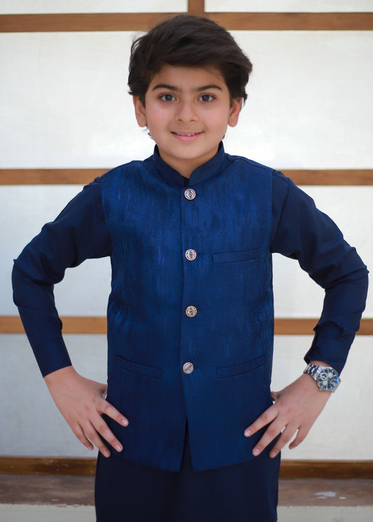 Sapphire Blue Waistcoat Suit EW82
