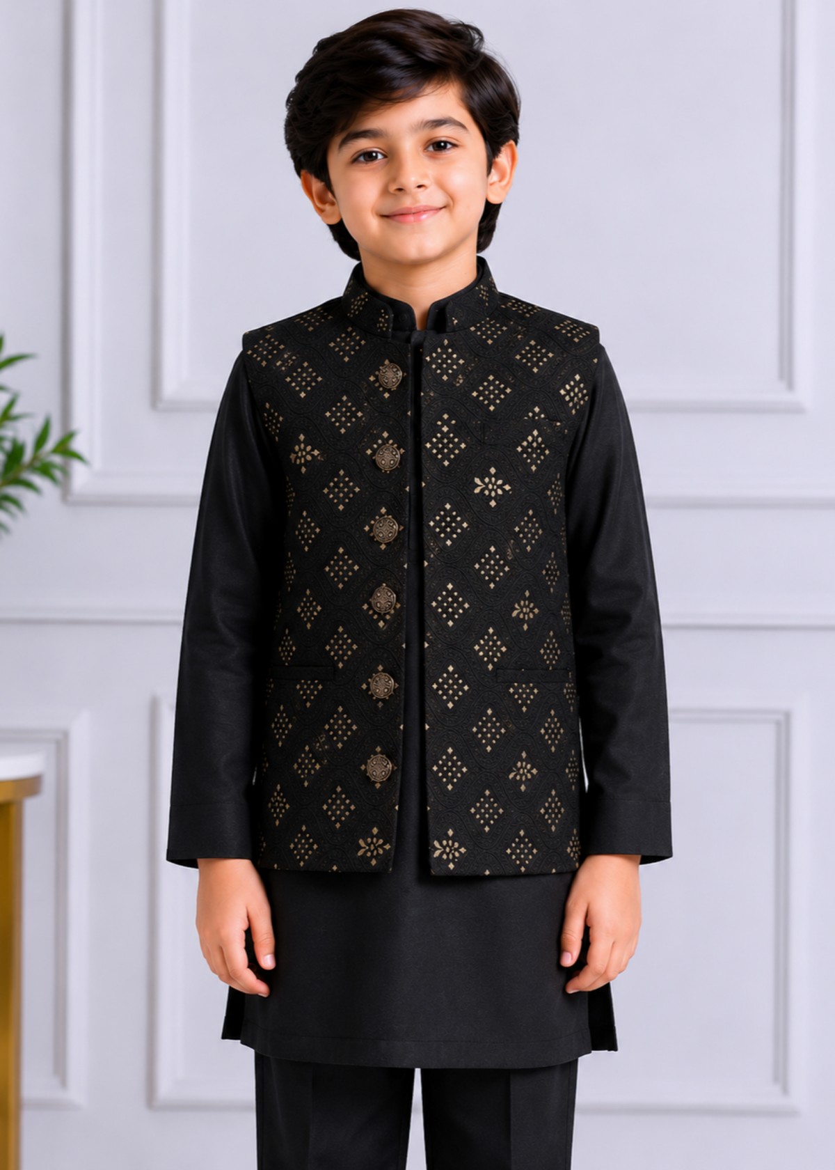 Black Only Waistcoat EW 88