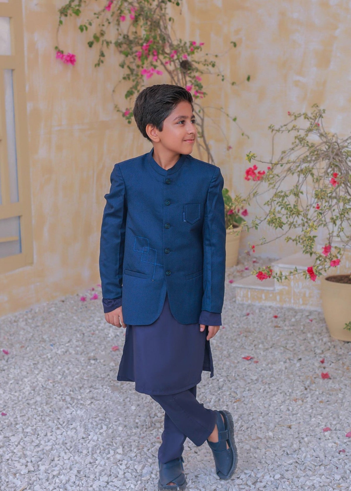 Sea Blue Prince Coat Suit -AP 006