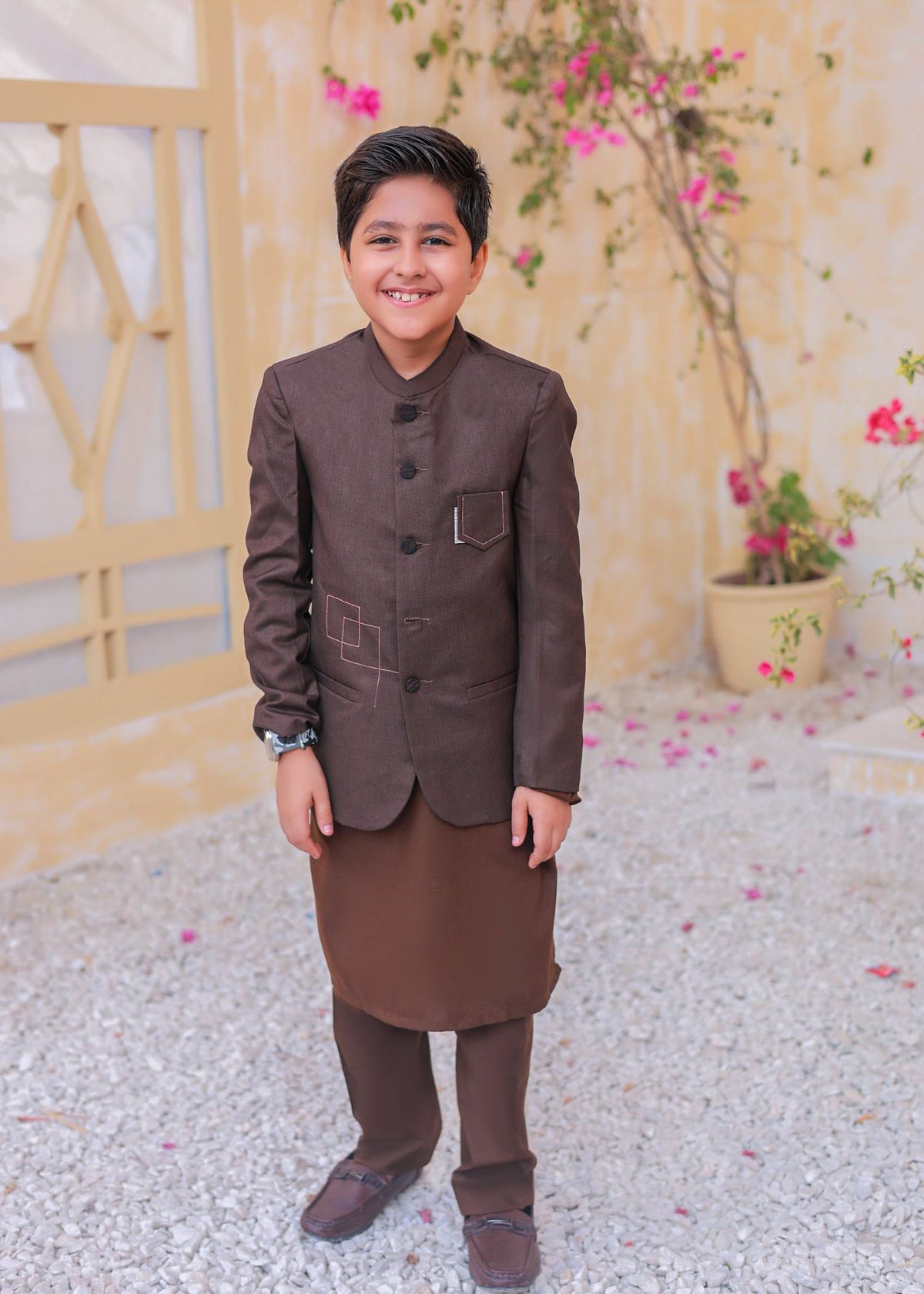 Brown Prince Coat Suit-AP 009