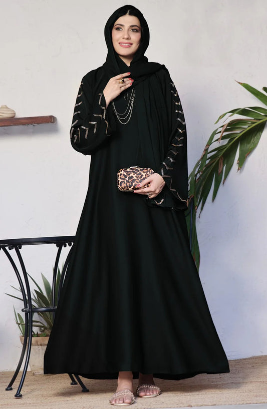 TGM25AB Women Casual Abaya Bareerah Black