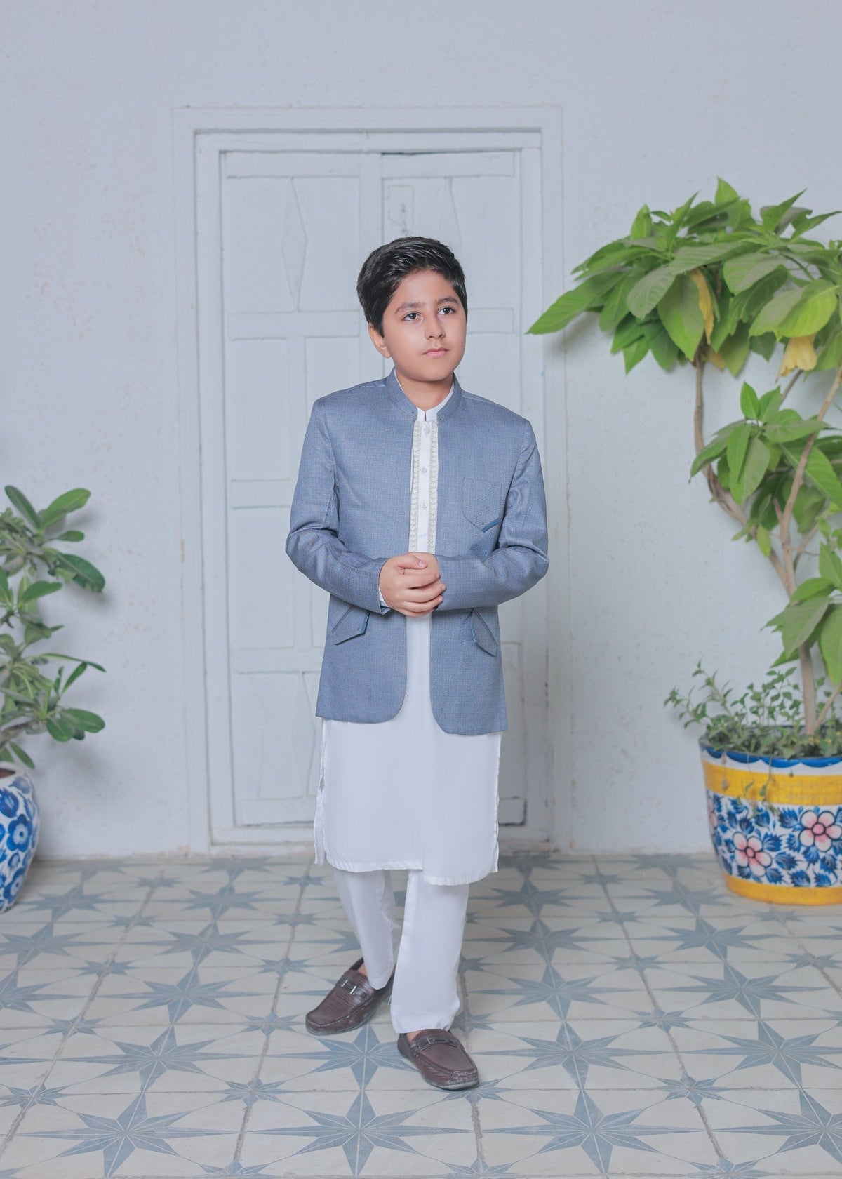 Baby Blue Prince Coat Suit AP 016