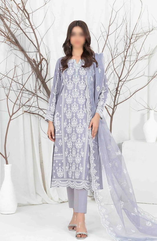 AENI Semi Stitched Fancy Embroidered Lawn Collection 2024 - D 2211
