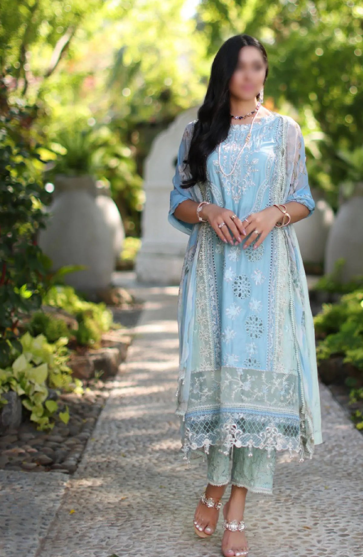 Noor By Saadia Asad Luxury Chikankari Lawn Collection 2024 - D 02 A