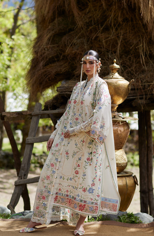 Kashmee by Elan Embroidered Lawn Unstitched 3 Piece Suit - 3B - EL26KSM - Fawn - Summer Collection