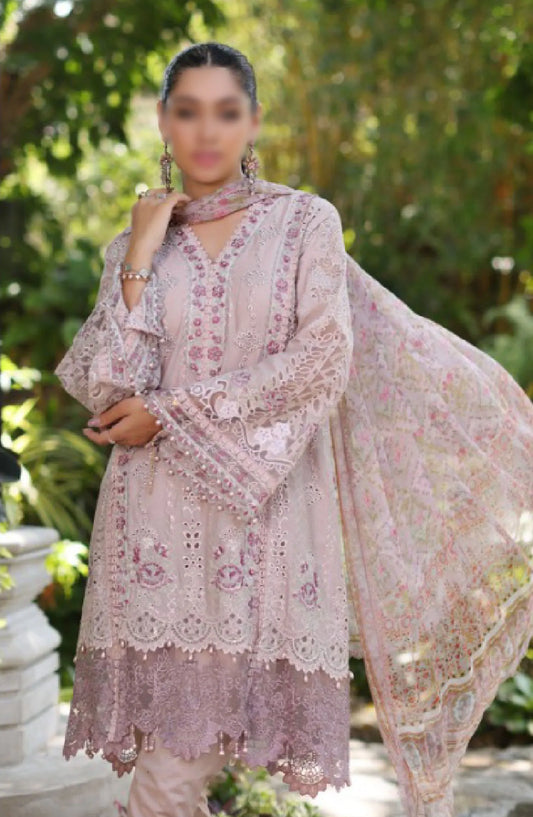 Noor By Saadia Asad Luxury Chikankari Lawn Collection 2024 - D 03 A