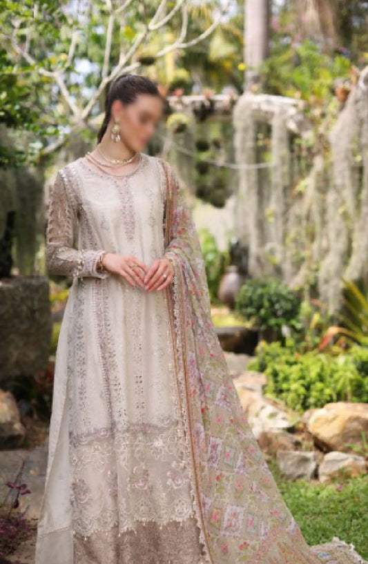 Noor By Saadia Asad Luxury Chikankari Lawn Collection 2024 - D 03 B