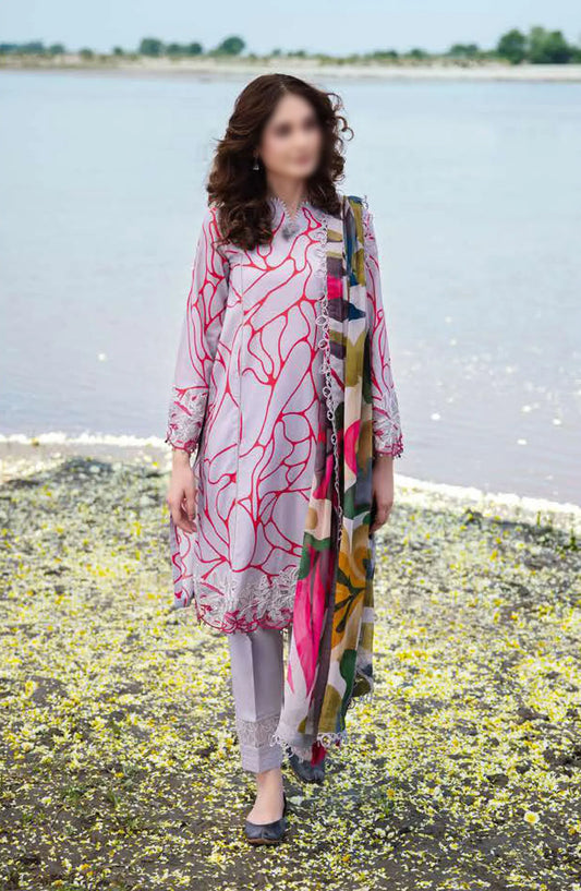 Maria B M Basics Unstitched Lawn Edition 2024 - Design 04 A