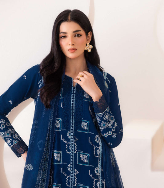 ZYNC By Florent at 3 Pcs Unstitched Dyed Viscose Embroidered Suit - ZFUDVE - D-FZ 01 A