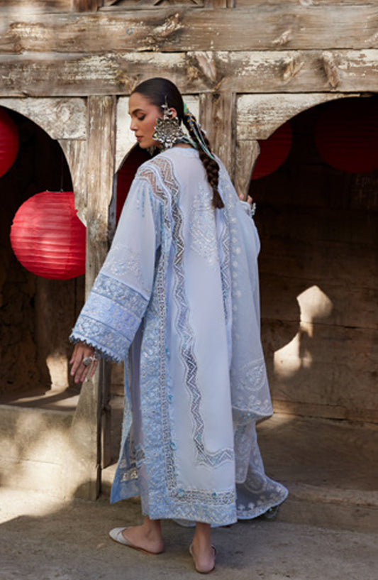 Kashmee by Elan Embroidered Lawn Unstitched 3 Piece Suit - 4A - EL26KSM - Blue - Summer Collection