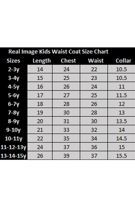 Real Image Kids Stitched Raw Silk Waist Coat RL25KWC OKW-024 Smart Fit
