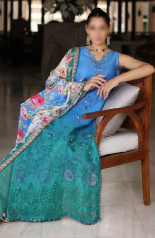 Noor By Saadia Asad Luxury Chikankari Lawn Collection 2024 - D 05 B