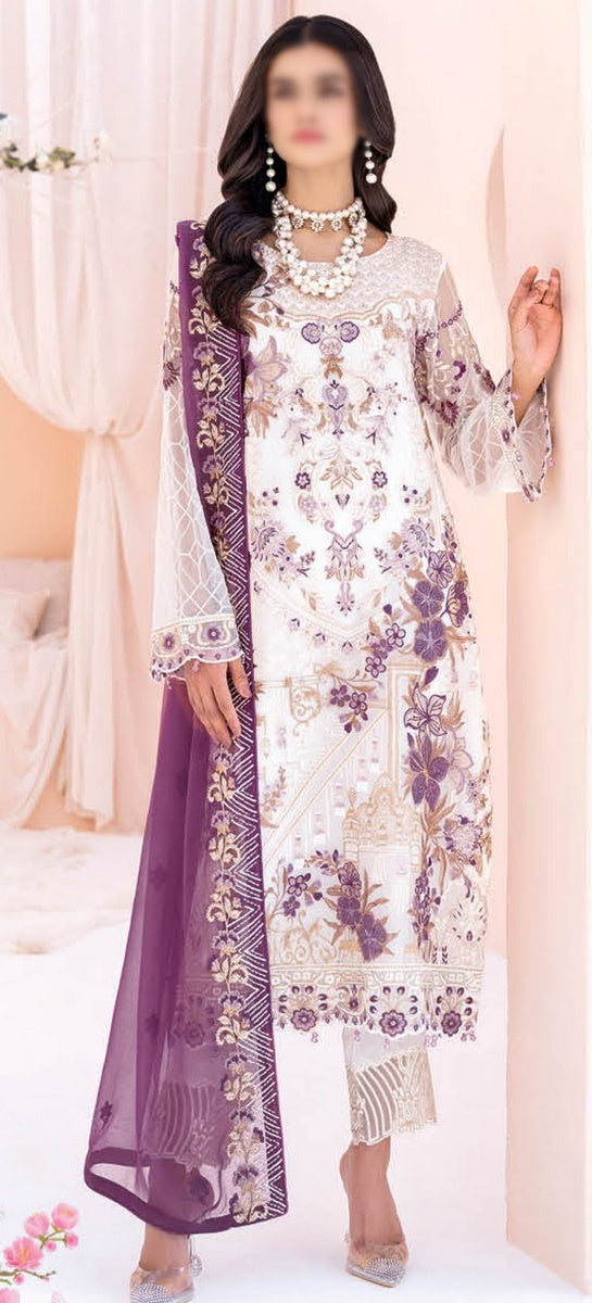 602 Ramsha Chevron Chiffon Collection Vol 06 2023
