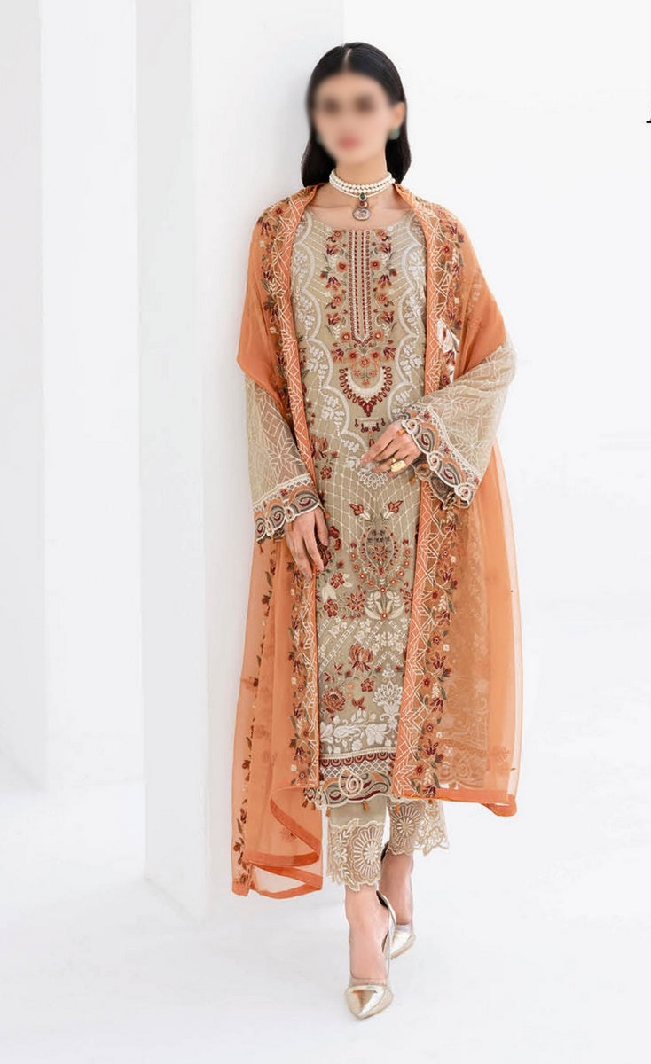 605 Ramsha Chevron Chiffon Collection Vol 06 2023