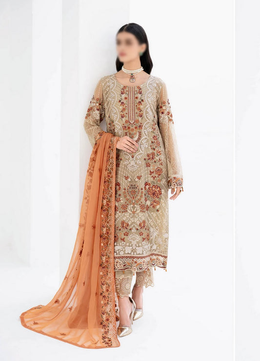605 Ramsha Chevron Chiffon Collection Vol 06 2023