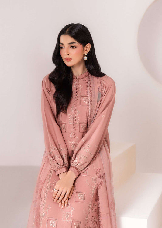 ZYNC By Florent at 3 Pcs Unstitched Dyed Viscose Embroidered Suit - ZFUDVE - D-FZ 01 B