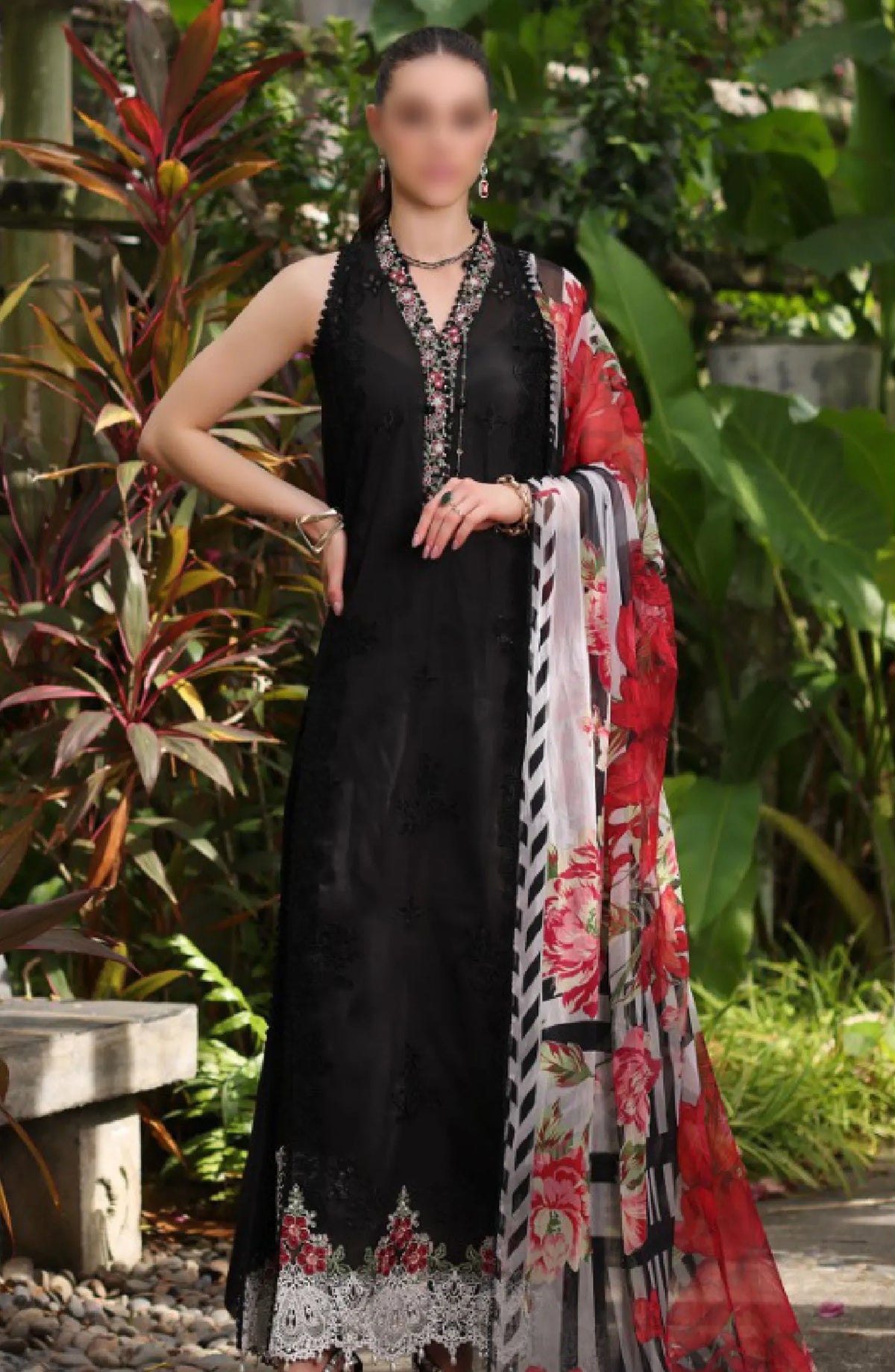 Noor By Saadia Asad Luxury Chikankari Lawn Collection 2024 - D 06 A