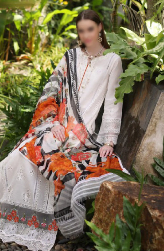 Noor By Saadia Asad Luxury Chikankari Lawn Collection 2024 - D 06 B