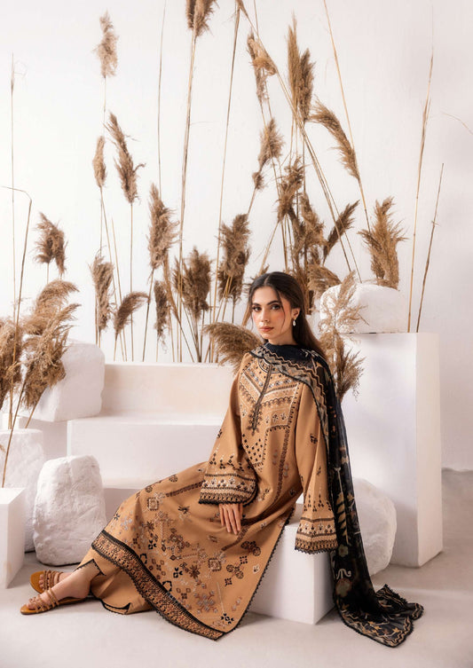 ZYNC By Florent at 3 Pcs Unstitched Dyed Viscose Embroidered Suit - ZFUDVE - D-FZ 03 A