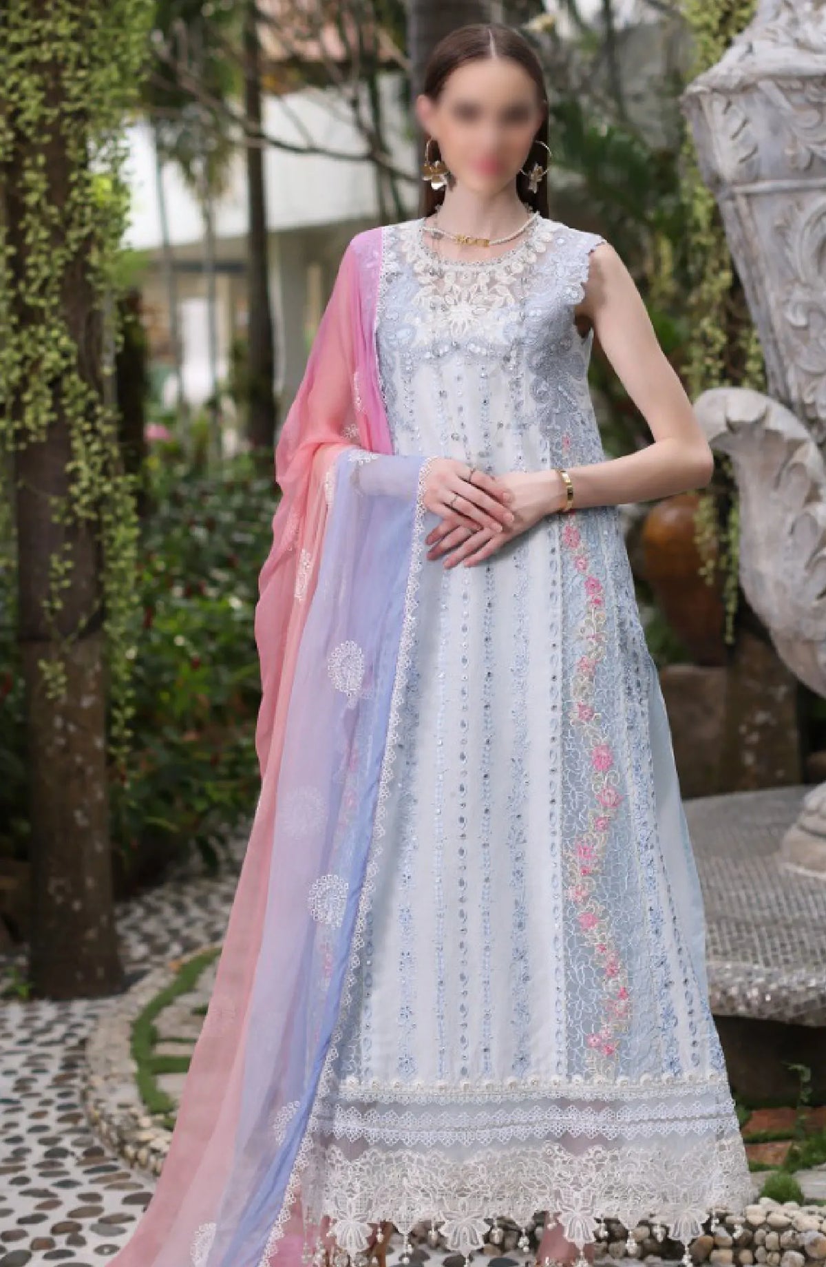 Noor By Saadia Asad Luxury Chikankari Lawn Collection 2024 - D 07 A