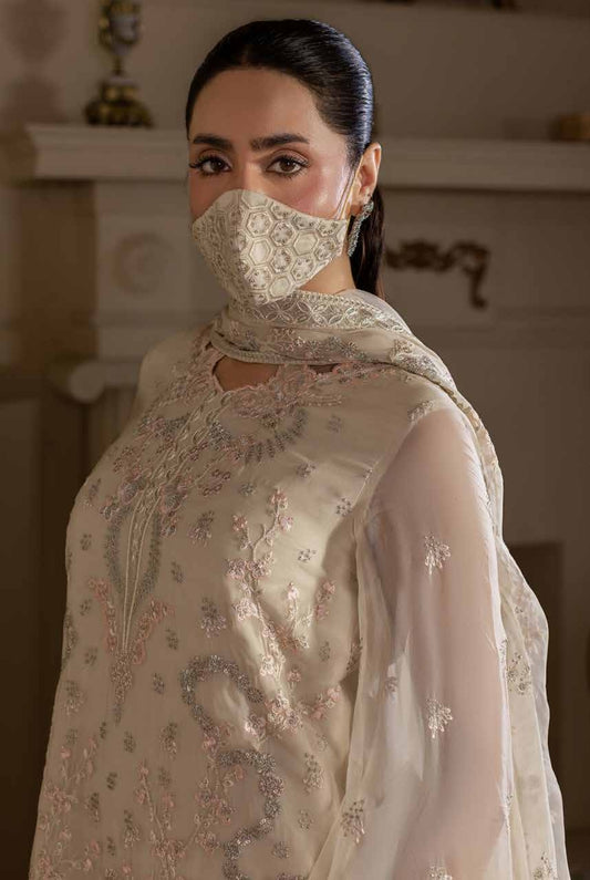 Kuch Khas By Flossie Chandani At Premium Chiffon 3pc Unstitched Suit - KKFCAK - D-06 - Fone