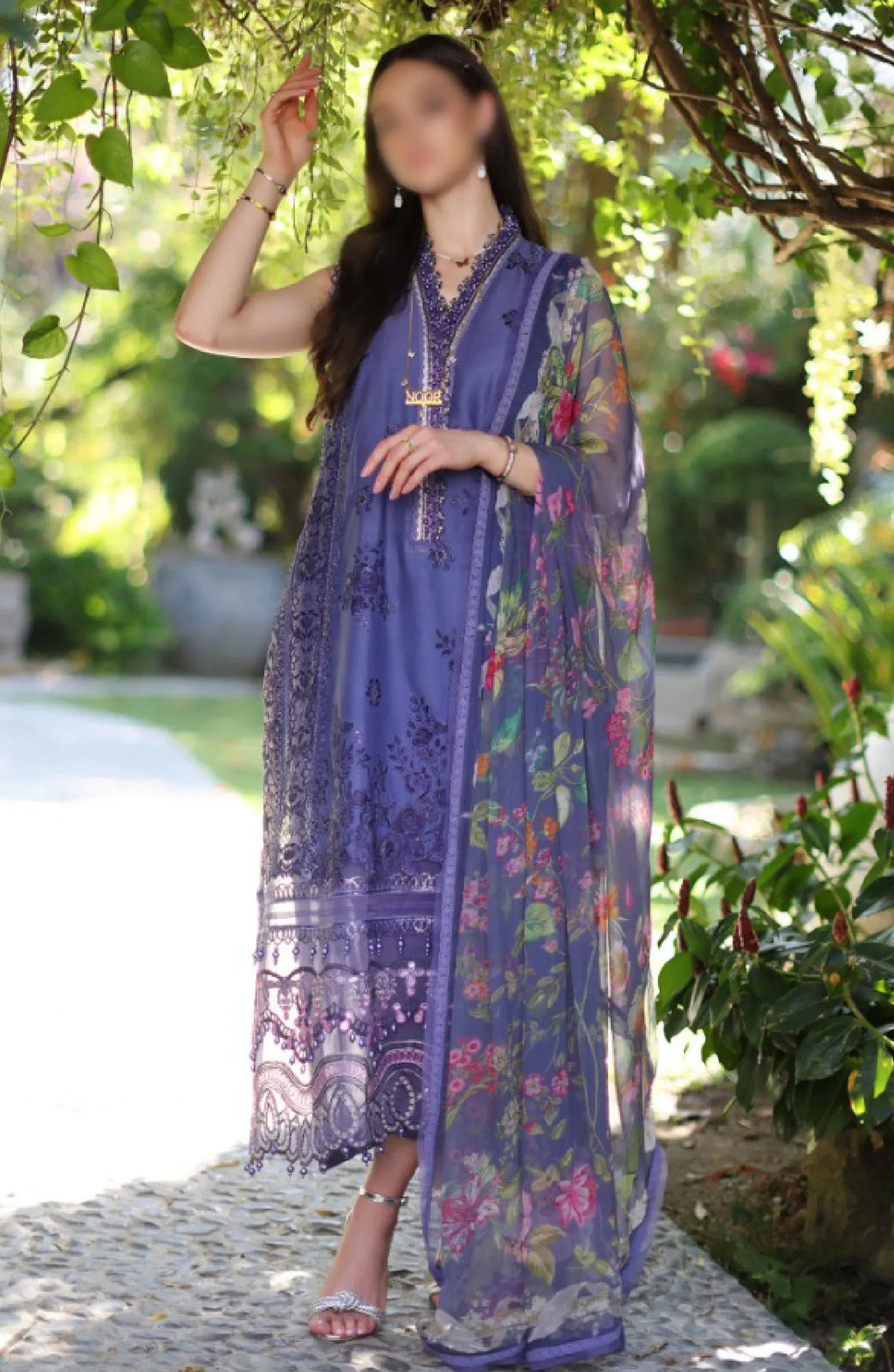 Noor By Saadia Asad Luxury Chikankari Lawn Collection 2024 - D 08 A