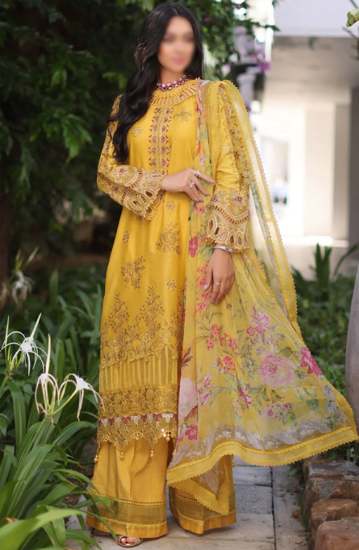 Noor By Saadia Asad Luxury Chikankari Lawn Collection 2024 - D 08 B