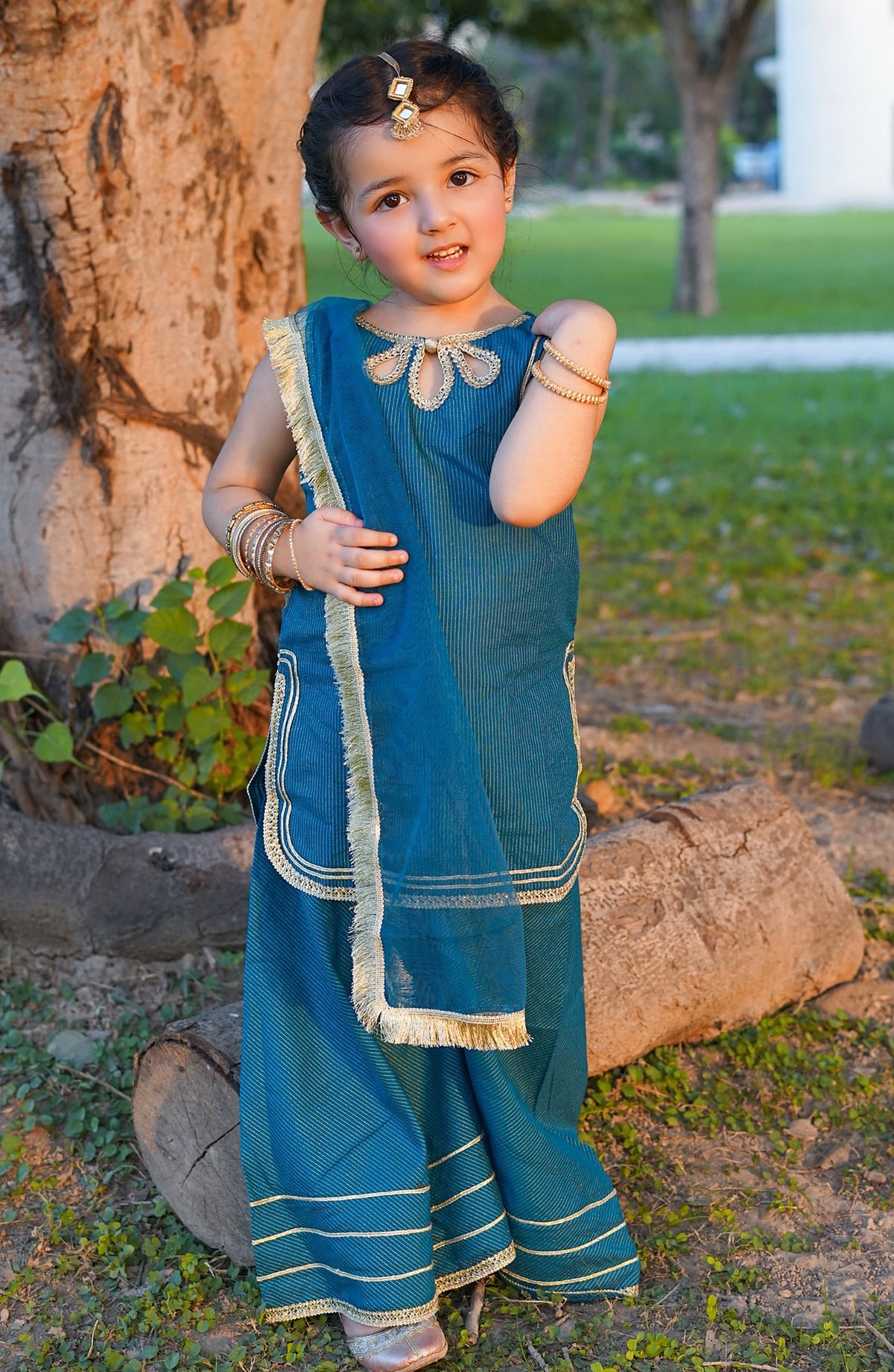 Modest Embroidered Cotton Lawn Stitched 3 Piece Suit - 9510-Blu - MOD25EKA - Blue - Festive Collection