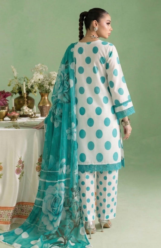 A Dots by Aalaya Printed Lawn Unstitched 3 Piece Suit - D-02 - ALY26DTS - Ferozi - Summer Collection