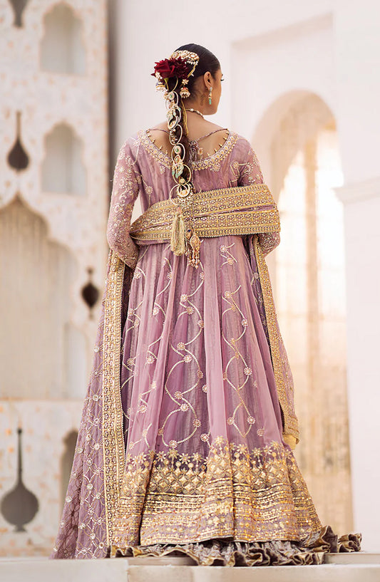 AIK Atelier Luxury Embroidered Chiffon Unstitched 3 Piece Suit - LOOK 10 - AIK25WF - Purple - Wedding Collection