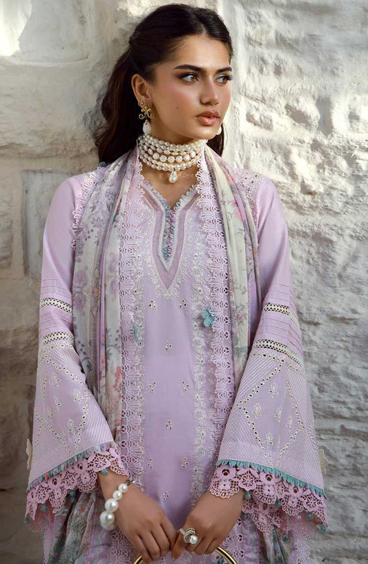 AJR Signature Embroidered Lawn Unstitched 3 Piece Suit - ASL-2607 Syna - AJR26SGN - Purple - Summer Festive Collection