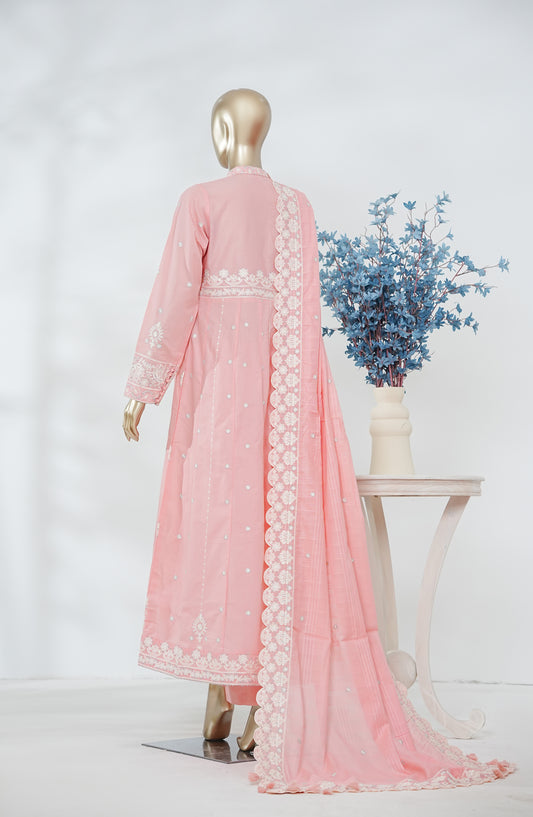 Lakhnawi Celebration by Amna Khadija Embroidered Cotton Stitched 3 Piece Suit - AKLC-03 - AM26LAKH - Pink - Eid Collection