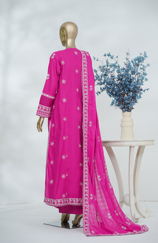 Lakhnawi Celebration by Amna Khadija Embroidered Cotton Stitched 3 Piece Suit - AKLC-07 - AM26LAKH - Pink - Eid Collection