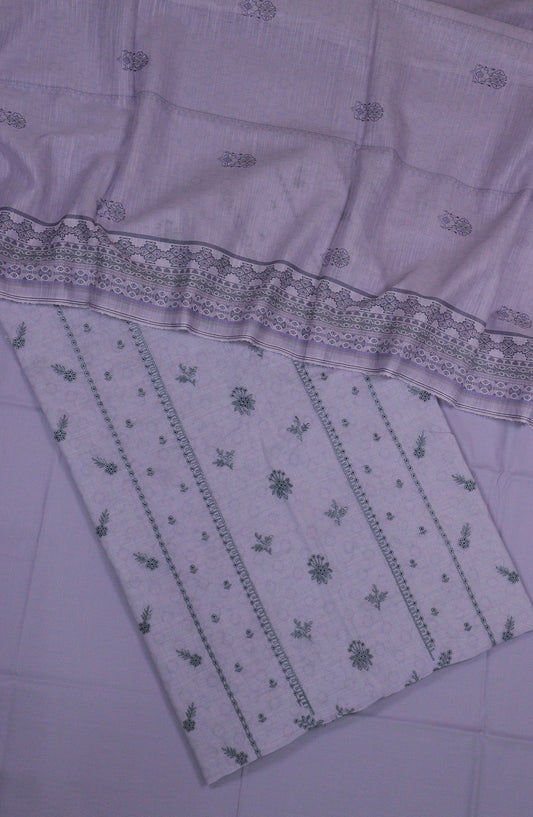 Aroosa by Amna Khadija Printed and Embroidered Premium Lawn Unstitched 3 Piece Suit - AM25ARS - D-05 - Purple - Summer Collection