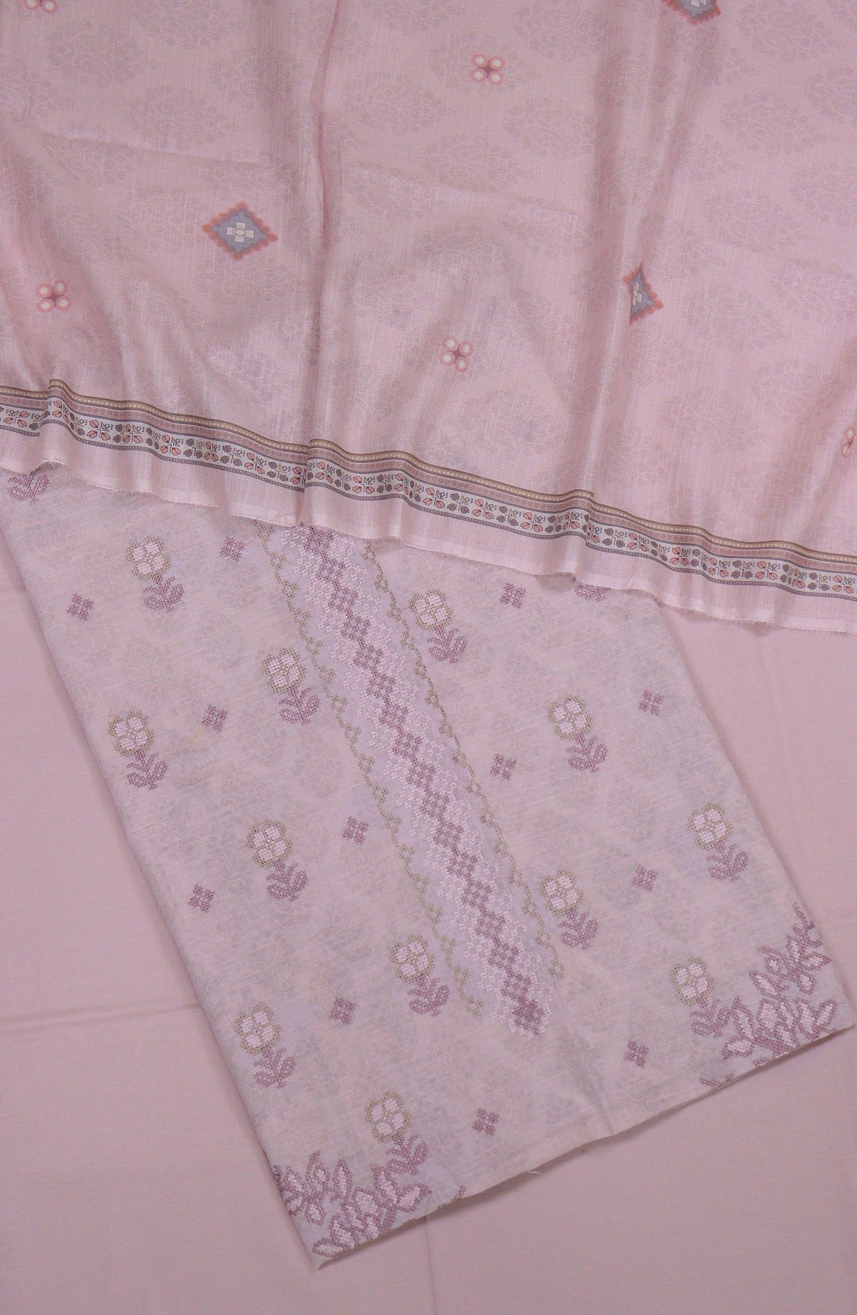 Aroosa by Amna Khadija Printed and Embroidered Premium Lawn Unstitched 3 Piece Suit - AM25ARS - D-12 - Pink - Summer Collection